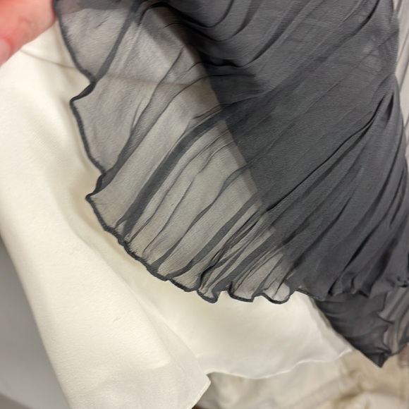 J. MENDEL Cocktail dress in anthracite/ivory silk. - Picture 7 of 16